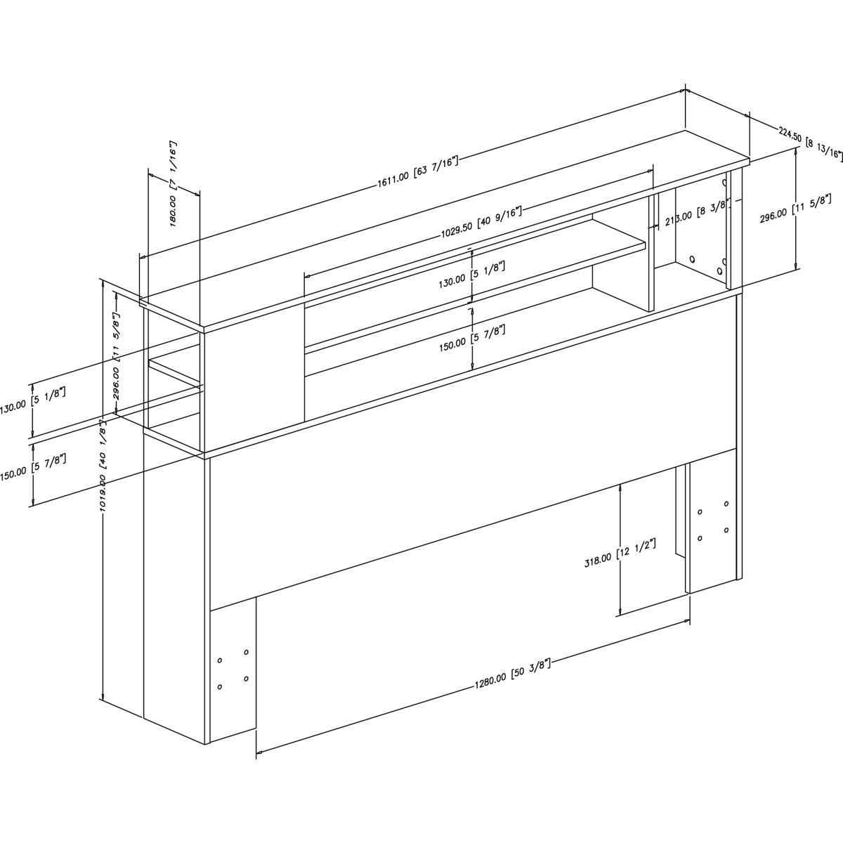 South Shore Fusion Bookcase Headboard & Reviews Wayfair